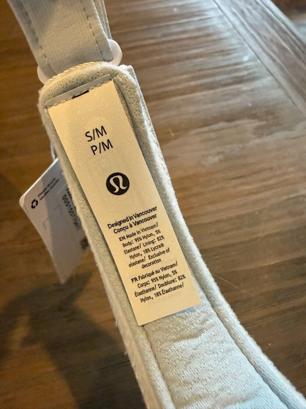 NWT lululemon Removable Sweatband All-Sport Visor -pale light blue s/m - Picture 2 of 2